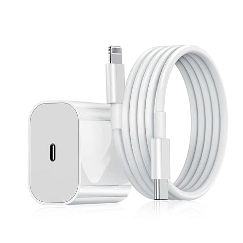 Image of Kratos 20W Charger with Cable Compatible with iPhone14 /13 /12 /11 /10 /9 /8 /7 /X /Xr Series,Cable Length 1.2 Mtr,BIS Certified,1 Year Warranty,White