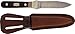 Old Timer 162OT Boot Knife 7.8in High Carbon Stainless Steel Full Tang Fixed Blade Knife with 3.8in False Edge Blade, Black Sawcut Handle, and Leather Belt Sheath for Camping, Hunting, and Outdoors