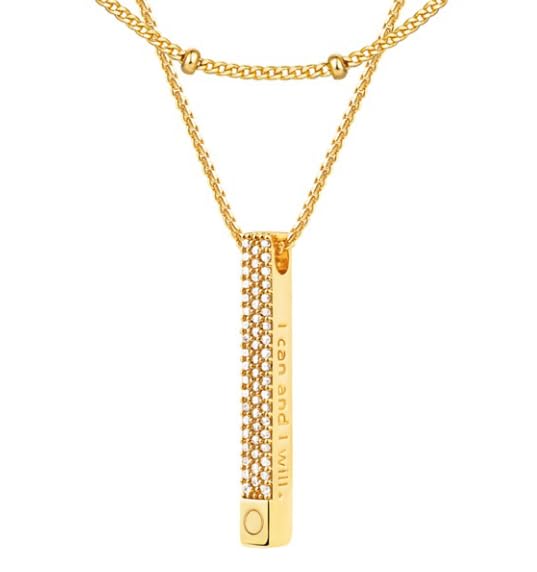 Jenosy Layering Kette Damen Kette mit Buchstaben Gold Personalisierte Kette mit Namen Zarte Halskette mit Stabanhänger für Damen 18K Vergoldete Namenskette Modeschmuck für Frauen und Mädchen