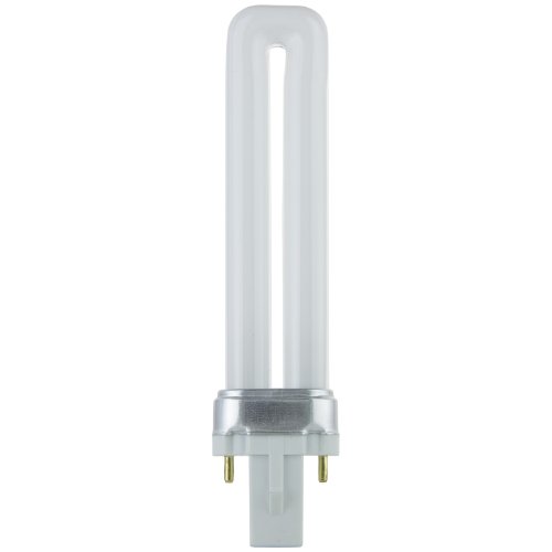 Sunlite 60030 PL7/SP41K Plugin U-Shaped Compact Fluorescent Lamp, 7 Watts, 360 Lumens, 4100K Cool White, 2-Pin (G23) Base, 1 Pack