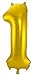 Produktbild Folat 631815 - Folienballon Zahl 1 - gold - ca. 86 cm