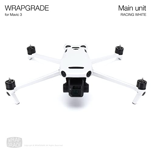 Image of WRAPGRADE Full Skin Stickers for DJI Mavic 3 / Mavic 3 Classic (RACING WHITE)