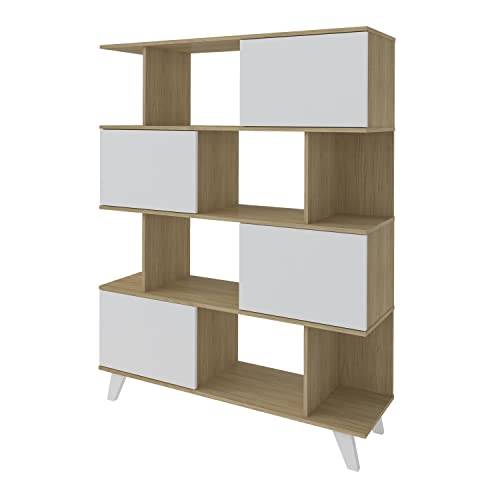 Librerias de Madera Blanca con Puertas Marca MOMMA HOME