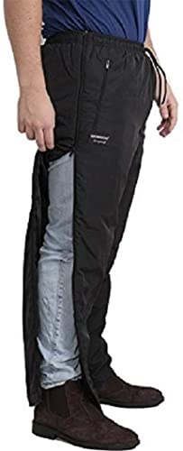 Dobsom Comfort Reha-Hose Kinder gefüttert I Winter Sporthose Trainingshose mit durchgehendem Reißverschluss I Aufwärmhose Wintersport Funktionshose I Outdoor Überzieh Hose (140) Cover