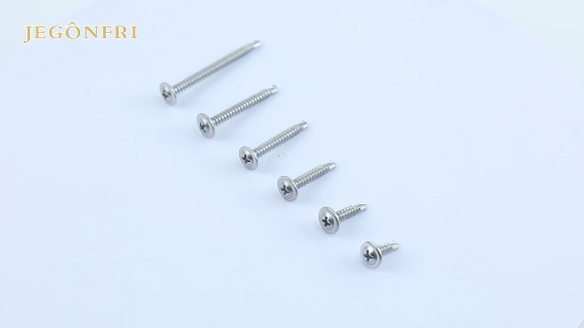 Image of JEGONFRI #8 Self Tapping Screws Kit, 145PCS 410 Stainless Steel, 1 /2 inch-2 inch | Truss Head & Phillips Drive With Deep Cross Slot Prevent Cam-Out, Labeled Case Sorts 6 Sizes, Works On Metal, Wood, Plastic