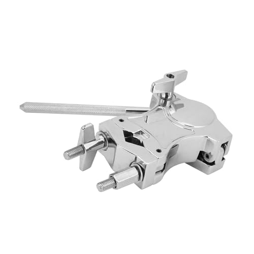 Abrazadera para cowbell y platillo, soporte de percusión, abrazadera para batería, soporte para cowbell, extensión y conexión universal miniatura 7