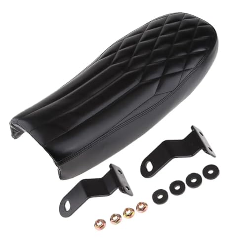 Selle moto noire universelle double de 63 cm pour conducteur et passager