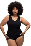 Ulla Popken Damen Bodyforming-unterhemd, Breite Träger Unterhemden, Schwarz, 54-56 EU