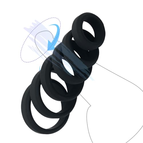 QiKKago Anillos De Silicona Eco-Friendly Casual Wear Anillos (6pcs)-Q