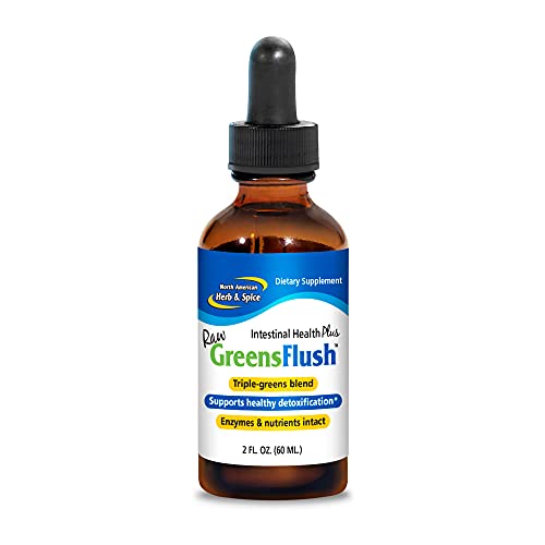North American Herb & Spice Greensflush - 2 Fl. Oz. - Triple-Greens Blend - Contains Raw Dandelion, Nettles & Burdock - Non-Gmo - 219 Servings #TOP24