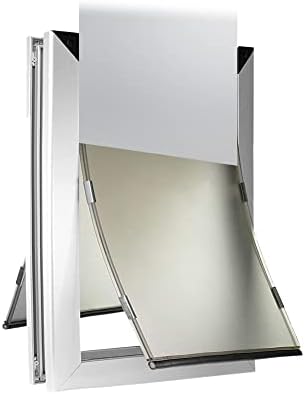 Aluminum Dog Door for Exterior Doors Weatherproof Pet Door for Mid&Small Size Dogs Energy Efficient Doggy Door Aluminum Doggie Door for Wall, Medium