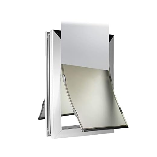 Aluminum Dog Door for Exterior Doors Weatherproof Pet Door for Large&Medium Size Dogs Energy Efficient Doggy Door Heavy Duty Doggie Door for Wall, Large……