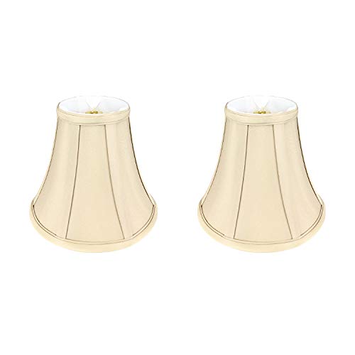 Image of Royal Designs, Inc. BSO-704RC-7BG-2 True Bell Basic Lamp Shade with Round Clip, 3.75 x 7 x 6.75, Beige, 2-Pack