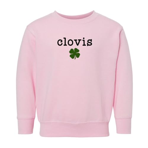 Clovis Shamrock Kids Sweatshirt Toddler 2T Pink