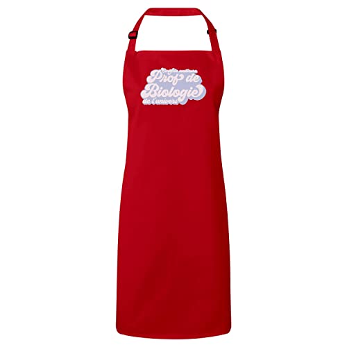 Tablier Cuisine Prof de Biologie lavable grand format avec poche centrale