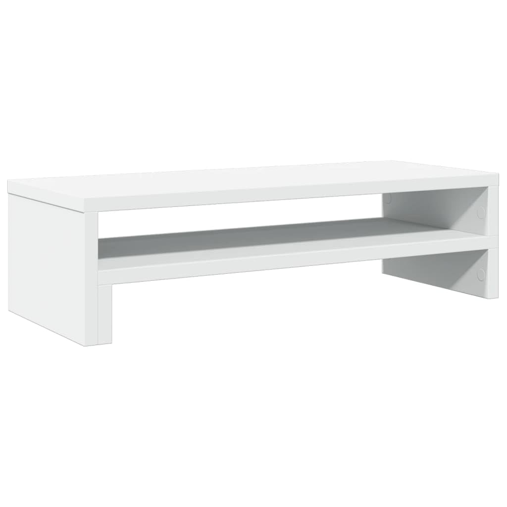 vidaXL Soporte de Pantalla Madera de ingeniería Blanco 54x22x15 cm, Elevador para Monitor, Soporte para Monitor de computadora, Soporte para Elevador de Monitor