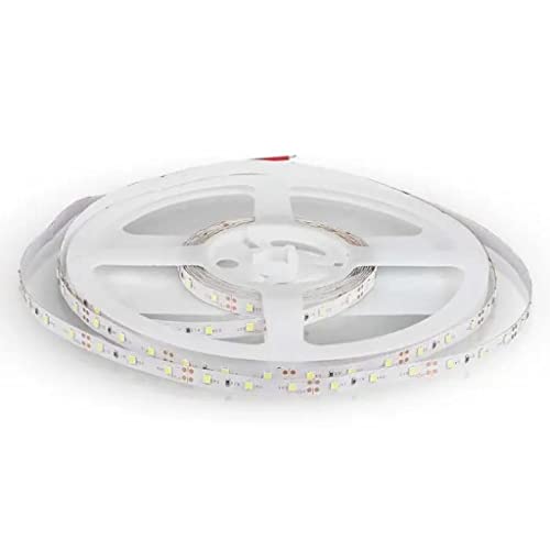V-TAC Striscia Led da Interno SMD 3528 4,2W - 5 Metri - Adesiva per Casa, Cucina, Camera, Ambienti Interni - Luce Bianca Fredda 6500k - Strisce Alta Luminosità - Alimentata 12V