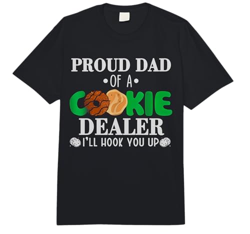 Proud Dad of A Cookie Dealer Troop Leader Birthday Party Comfort Colors Adult Heavyweight T-Shirt