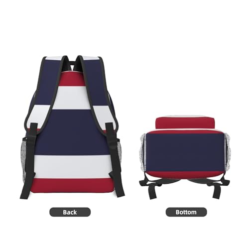 Sac à dos ordinateur drapeau Thaïlande noir pour voyage et travail
