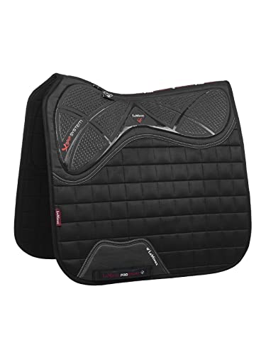 LeMieux X-Grip Silicone Dressage Square Dressurschabracke, Schwarz, L