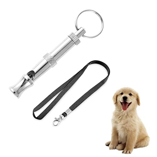 Sifflet Ultrason Chien,Sifflet pour Chien,Sifflet Chien Rappel,Sifflet Anti Aboiement Chien,Sifflet Education Chien,Sifflet Dressage Chien,avec Lanière,Idéal pour Le Dressage des Chiens,Noir,2PCS