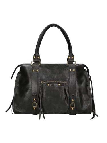 Gave Lux Sac à Bandoulière Femme en Cuir Véritable, Fait Main en Italie - Grand Sac Élégant Pour Usage Quotidien - Design Italien Authentique - Collection...
