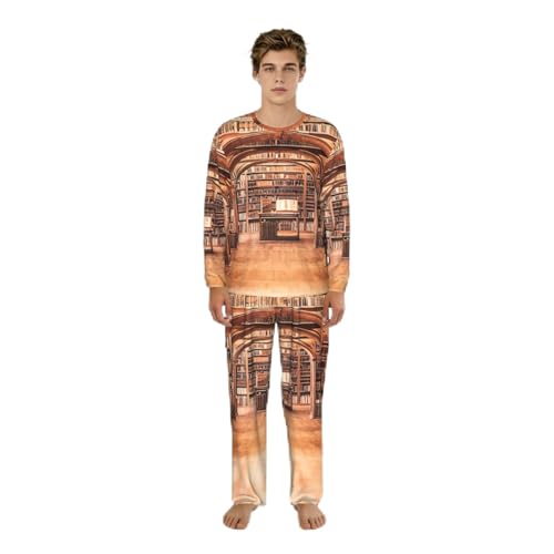 Pyjama imprimé bibliothèque pour homme idéal pour vos soirées lecture
