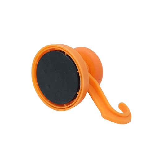 Orange Rubber Coated Neodymium Magnet with Swivel Hook for Holding Rope Wires and Clothing - 43mm dia (Pack of 40) - Image 4