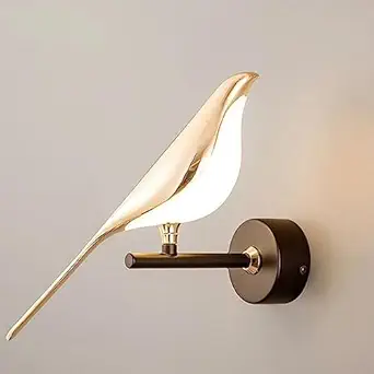 Harold Electricals Modern Chirpy Wall Light for Living Room, Bedroom, Dining Area,| Globe Wall Light Fixture | Fancy Lights for Wall, Wall Lamps for Home Decor - (Golden, Metal) Corded Electric