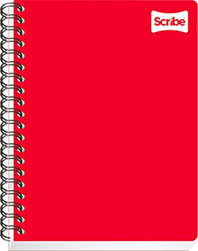Scribe, CLÁSICO, Cuaderno Profesional con Espiral Doble de Pasta Semi Rígida, Raya de 200 Hojas (Diseño de Portada Aleatoria)