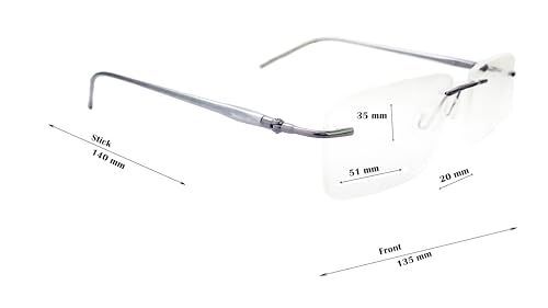 Image of N Specs An Optical Mall Reading Glasses For Men Women Unisex Stylish Framless Frame With Anti Reflected Unbreakable Fiber Glasses