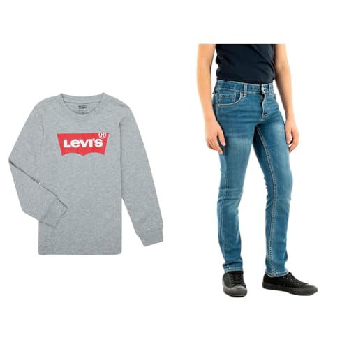 Levi's Kids LVB L/S Batwing Tshirt et ensemble jean 510 Eco Performance stretch