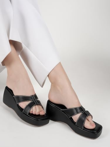 Image of IKAGI Women's Wedge Heel Sandals | Comfortable Fashion Platform Wedges