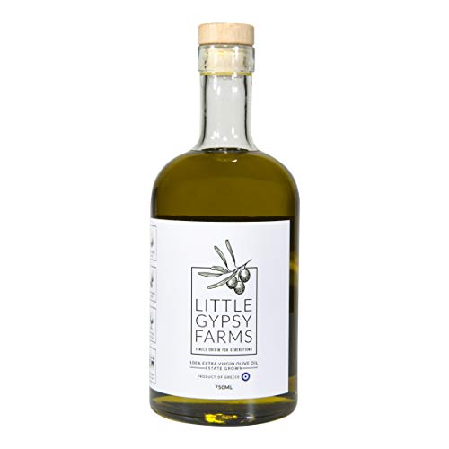 Little Gypsy Farms Estate Grown Greek Extra Virgin Olive Oil | Healthiest Olive Variety | 5X Polyphenols | Small Batch EVOO | First Cold-Pressed | 2022 NYIOOC Gold Award | Product Of Greece l 750ml
