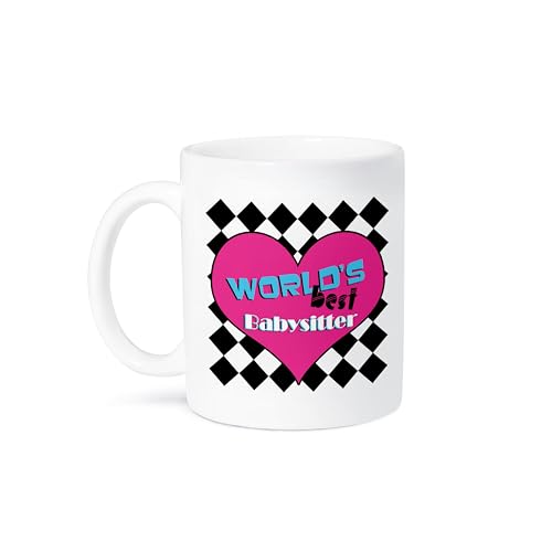 3dRose Worlds Best Babysitter Pink Mug, 11-Ounce