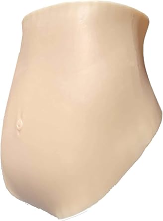 BIMEI Silicone Fake Belly 2-4Months Soft Realistic False Pregnancy Tummy for Actor Performance Film Props Maternity Cosplay