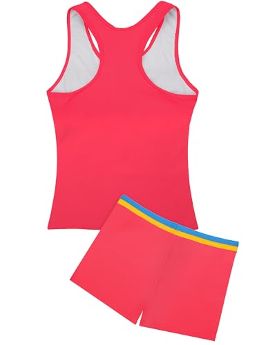 Image of Uhnice Girls Swimsuit Two Piece Tankini Swimwear with Boyshort