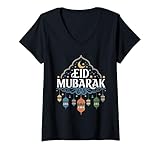 Photo Gallery donna celebrazione delle lanterne festive di eid mubarak maglietta con collo a v Photo Gallery donna celebrazione delle lanterne festive di eid mubarak maglietta con collo a v