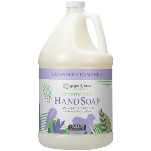 Ginger Lily Farms Botanicals All-Purpose Conditioning Liquid Hand Soap Refill 100% Vegan & Cruelty-Free Lavender Chamomile Scent 1 Gallon (128 fl oz)