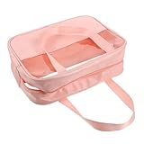 IWOWHERO Bolsa de Viaje Transparente Grande para Cosméticos y Aseo Organizador Portátil Multipropósito para Hombres y Mujeres Bolsa de Almacenamiento Resistente y Ligera para Maquillaje y