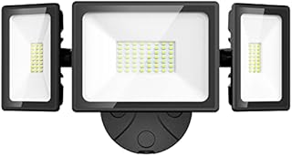 Onforu 70W LED Security Light, 6200LM Outdoor Flood Light with 3 Adjustable Heads, IP65 Waterproof LED Exterior Floodlight, 6500K White Wall Mount Security Light for Eave, Garden, Garage, Yard