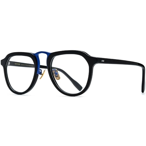 Image of HEPIDEM Multicolor Acetate Glasses Frame Women,Round Vintage Retro Optical Eyeglasses 9339