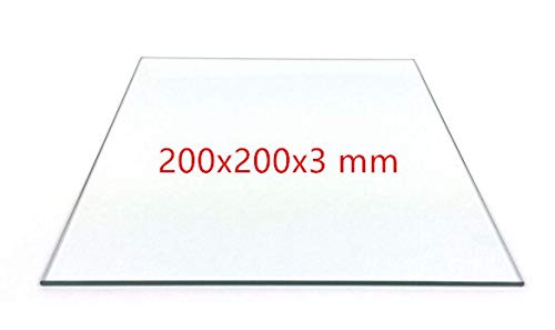 Lysee 3D Printer Parts & Accessories - SWMAKER 200x200x3mm Heated Bed Tempered/Borosilicate Glass Plate for 3DRAG / 3D Printer 200x200x3mm - (Size: Borosilicate Glass)