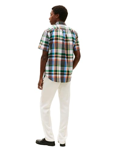 Image of Tommy Hilfiger Men's Short Sleeve Poplin Shirts in Regular Fit, Men's Button Down Shirts