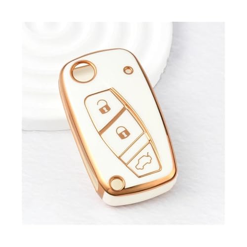 Coque de clé voiture pour Fiat Ducato et Panda, accessoire White Gold