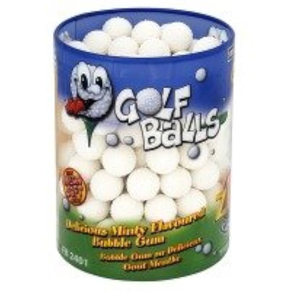 Zed Candy golf balls Boîte de 180 bonbons rétro pour enfant