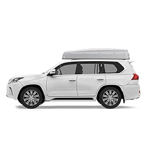 tenda da tetto auto tenda da tetto auto campeggio Tenda da Tetto per Auto, Tenda da Tetto per Camper SUV per Camion con Scala, Tenda da Tetto Rigida Pieghevole per 3-4 Persone, Kaki - immagine 6