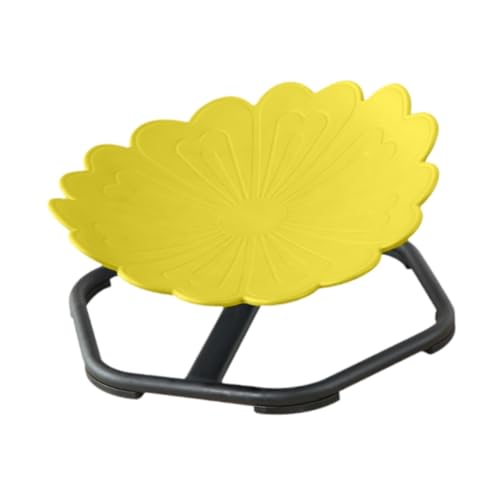 Kids Swivel Chair, Sensory Toy Rotating Chair Seat for Boys Girls Improve Balance, Yellow