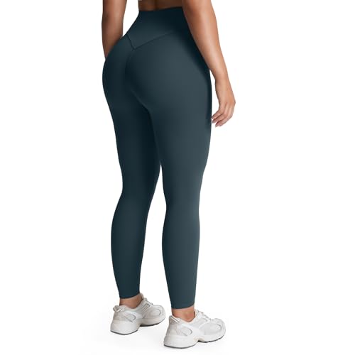 Aoxjox High Waisted Workout Leggings for Women Tummy Control Buttery Soft Yoga Metamorph Deep V Pants 26"