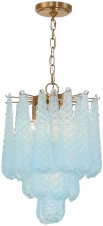 Crystorama 4 Light Aged Brass Pendant